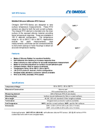 Thumbnail of document Data Sheet - SAPC-RTD Adhesive Pad RTD Sensor